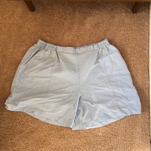 Cathy Daniels blue elastic waist long shorts